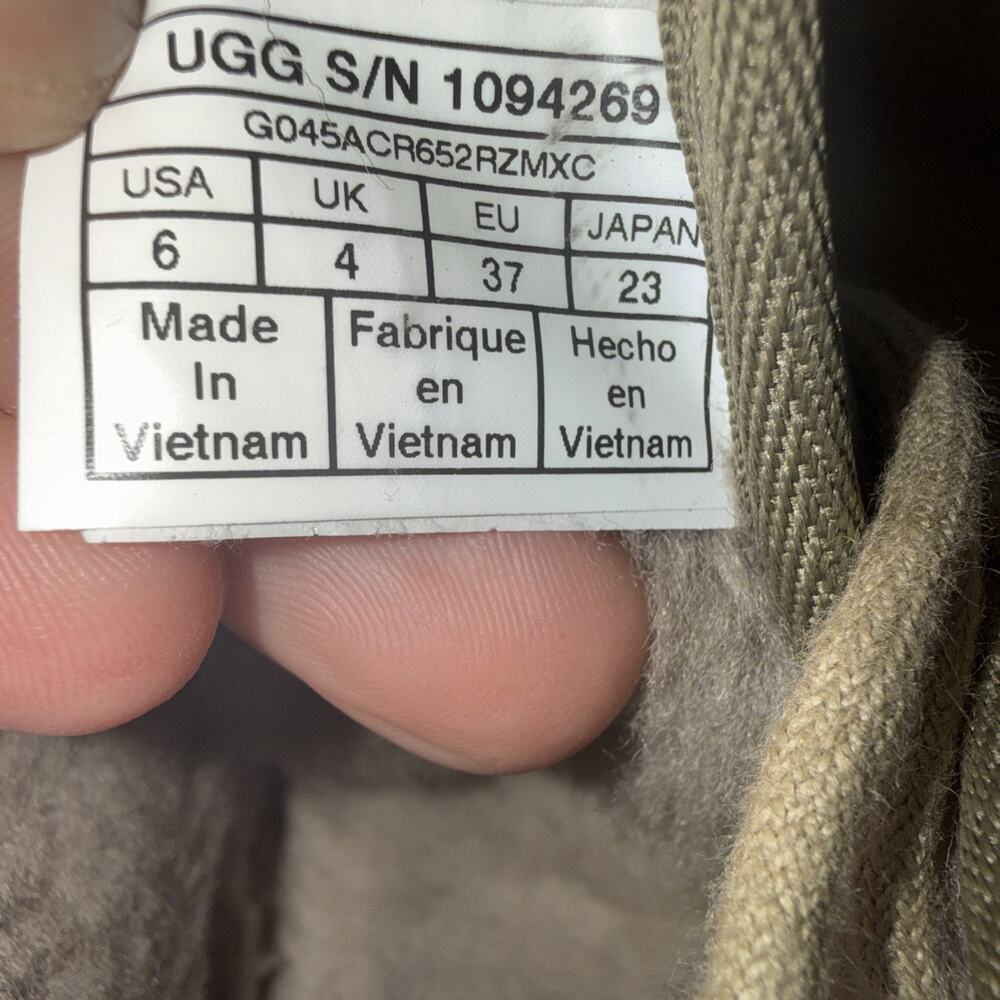 UGG Neumel Suede Sheepskin Ankle Boots Women’s Size 6 Grey Green - Picture 10 of 10